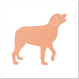 Pink Dog Silhouette Posters and Art